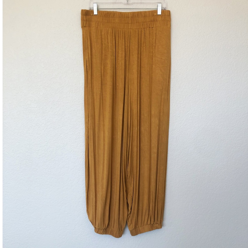 Free People Beach Brown Pull-On Wide Leg Pants XL
